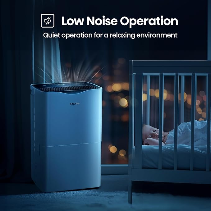 Mora Mora by Hisense 50 Pint Dehumidifier, for Space upto 4,500 Sq. Ft at Home, in Basements and Large Rooms, Energy Star, Quiet Operation,Filter Indicator with Washable Filter, 2 Years Warranty