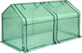 Quictent Mini Greenhouse, Portable Quick-Setup Small Tabletop Waterproof UV Protected PE Cover Shelter for Outdoors/Indoors W/ Raised Base for Garden Plant Seed Starting, 71"x36"x36", Green