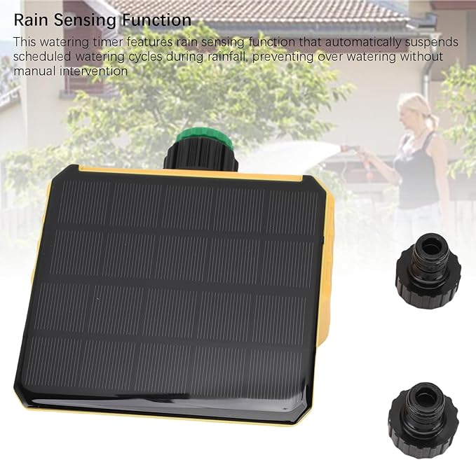 HEEPDD Smart WiFi Water Timer, Solar Powered Automatic Irrigation Controller with Rain Delay Function and Real Time APP Control, for Garden Lawn Yard Balcony Drip Sprinkler System