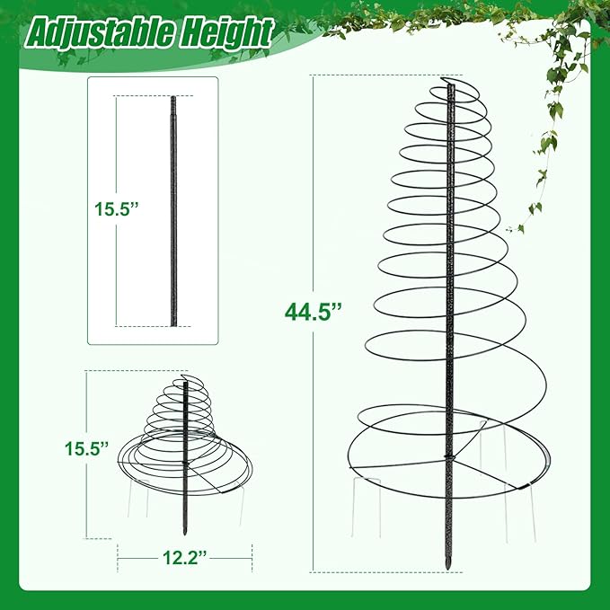 Trellis for Climbing Plants Outdoor,Plants Trellis 44 inch Support Metal Garden Trellis for Plants Flowers Light Vegetables Vine Support