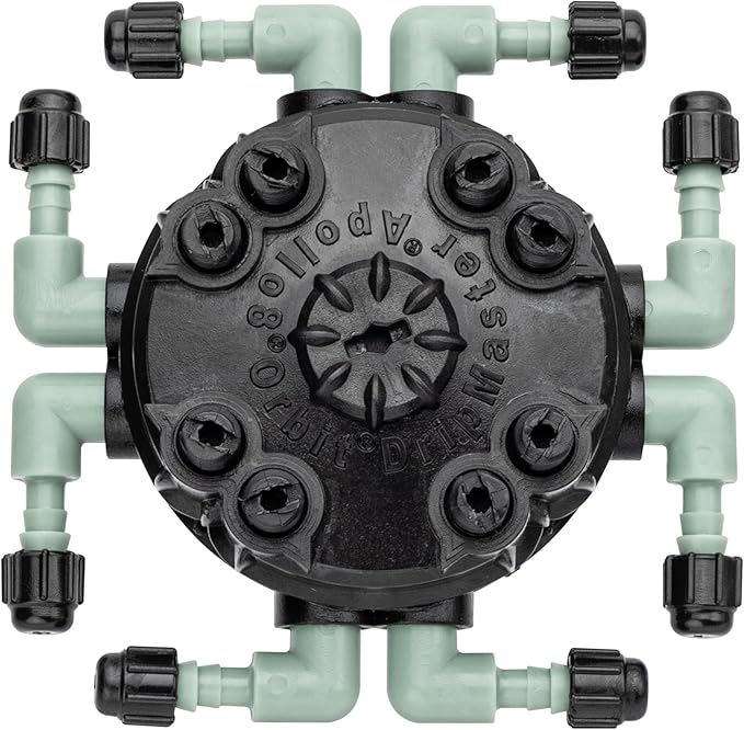 3 Pack - Orbit Adjustable Flow 8-Port Drip Irrigation Manifold for 1/4 Inch Tube