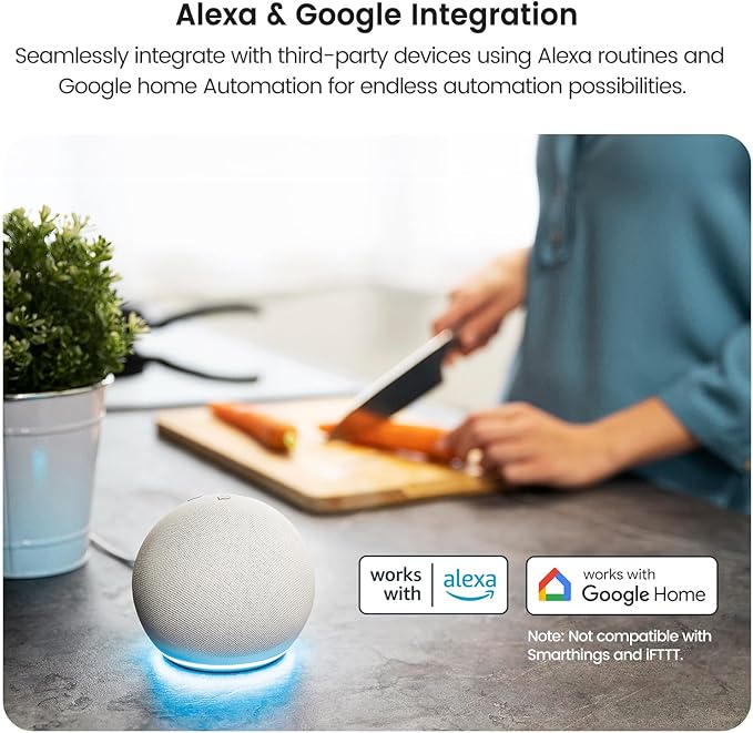 TREATLIFE WiFi Presence Sensor 1 Pack, 24G mmWave Radar Smart Motion Sensor Wired, Support Alexa/Google Home, Real-time Human Occupancy Sensor, No Hub Required