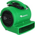MOUNTO 1/4hp 1000CFM 2 Speed Air Mover Carpet Dryer Floor Fan Cooling Fan (Green)
