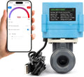 U.S. Solid WiFi Smart Motorized Ball Valve 1/2 inch NPT for Water Control & Irrigation, 2 Way PVC Electric Valve, USB Powered, LED Status Indicator, Flow Direction Window, Remote On/Off Control