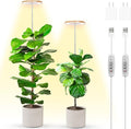 LBW Plant Grow Light,72 LEDs Full Spectrum Grow Lights for Indoor Plants,Bamboo Plant Lights with 4/8/12H Timer,Height Adjustable,Ideal for Large Tall Plants,Bamboo,2 Pack