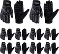 HANDLANDY HLDD Heavy Duty Work Gloves, TPR Protector Impact Gloves, Men Anti Vibration Mechanic Work Glove TouchScreen