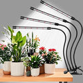 Black Clip Grow Lights for Indoor Plants, 168 Full Spectrum LEDs Clip Plant Growing Lamps with Flexible Gooseneck and 4/8/12h Timer, 3 Spectral Modes, 10 Dimmable Levels (3 Head 1 Pack)