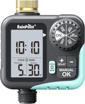 RAINPOINT Sprinkler Timer for Garden Hose - Hose Timer with Cycle & Soak/Rain Delay/Automatic Watering/Manual Watering, Programmable Irrigation System with Large Display for Lawn, Yard, Brass Inlet