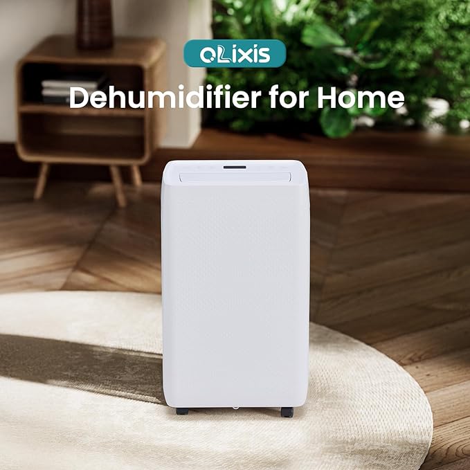 OLIXIS 50Pints Dehumidifier with Drain Hose, Most Efficient Energy Star, 3,500 Sq.Ft Dehumidifier for Basement, 4.5L Tank 41dB, Airflow Swing, Ideal Humidity Remover for Home, Bedroom & Bathroom