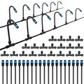 MIXC 20pcs 360° Adjustable Drip Irrigation Vortex Emitters for 1/4" Drip Irrigation Tubing, Only 20pcs Push-to-Connect Drip Emitters and Quick-Connect Three-Way Tubing Fittings