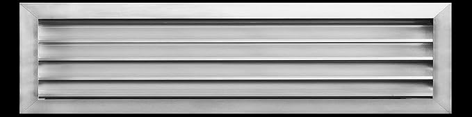 HVAC Premium 36"W x 10"H Aluminum Exterior Gable Louver Vent for Walls & Crawlspace - Weather-Resistant Air Grille with Screen Mesh - [Outer Dimensions 37.75"W x 11.75"H]