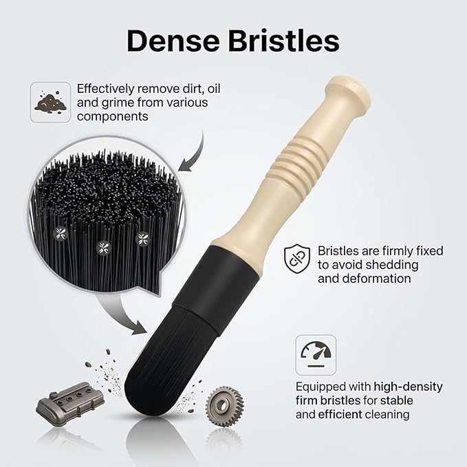 Car Parts Cleaning Brush,Long Handle & Stiff Bristles Parts Washer Brush for Daily Care,Versatile Car Detailing Brushes for Cleaning Wheel Bearing/Engine Part/Cars Interior Exterior