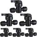 6 Pack Quick Connect 1/4" Drip Irrigation Shut Off Valve Fittings, Push-to-Fit Drip Irrigation Switch Valve Connectors for 1/4 Inch Drip Tubing,Anti-Leak Connectors for Garden Irrigation System