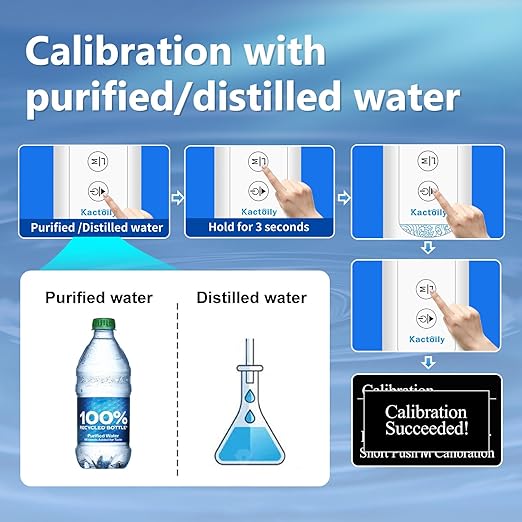 6 in 1 Digital Water Tester for Drinking Water, Portable Water Quality Tester for TOC, COD, EC, UV275, Temp, TDS Meter Digital Water Tester for Well, Tap, Outdoor Water