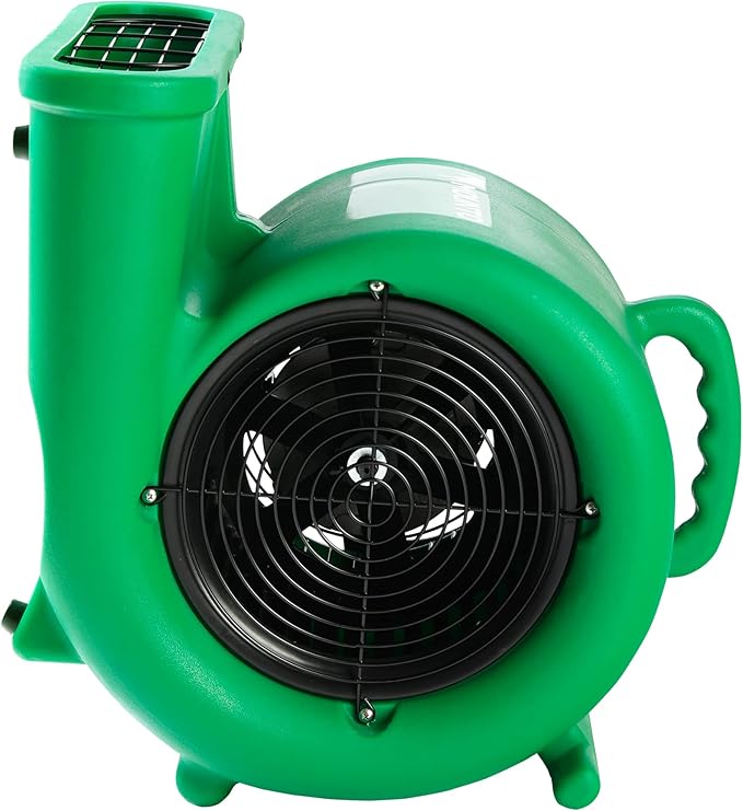Mounto 1/3hp Air Mover 2000cfm Carpet Dryer Blower Floor Drying Fan - 3-Speed Air Mover w/Dual GFCI Outlet, 25ft Power Cord for Drying, Cooling, Air Circulation (Green)