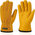 WESTWOOD FOX Work Gloves for Men Women Heavy Duty Leather Gardening Gloves Tough Working Mechanic, Utility Construction
