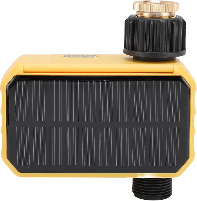 RiToEasysports Solar Smart WiFi Water Timer, Automatic Garden Hose Sprinkler Valve with Mobile APP Control and Rain Sensor, for Balcony Garden Outdoor Irrigation