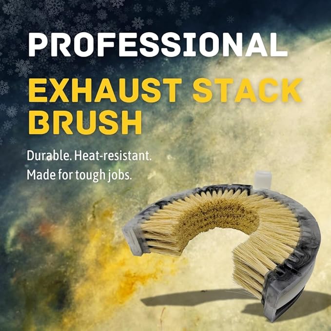 Teravan Wash Brush for Exhaust Stack Pipes with Natural Tampico Fiber, Truck Cleaning Brush, Ideal Scrub Brush for Truck Exhaust Stack Pipes (4"-6" Diameter)