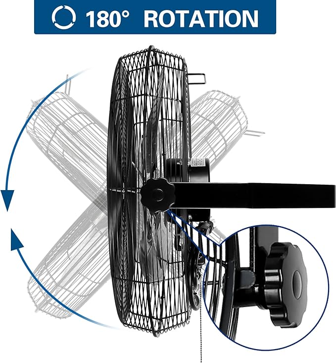 BILT HARD 3000 CFM 14 in. Outdoor Wall Mount Fan, 3-Speed Waterproof Wall Fan Industrial Grade High Velocity Outdoor Fans for Patio, Commercial, Garage, and Gazebo Use- UL Listed, 2 Pack