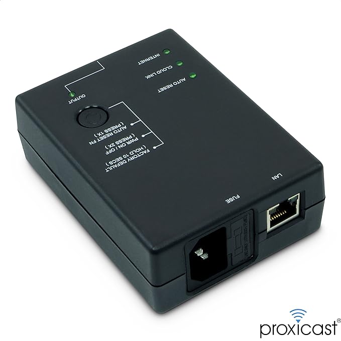 ezOutlet5 - Internet Enabled IP & Wi-Fi Remote Power Switch with Automatic Reboot - iOS | Android | Cloud | Web Controllable - Single AC Power Outlet - Model EZ-72b