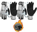 AIGEVTURE Waterproof Winter Work Gloves,Cold Weather Insulated Work Gloves Thermal Liner Superior Grip Latex Coating Warm for Outdoor XX Large