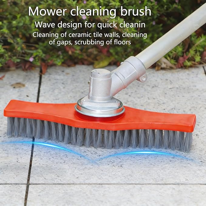 Heavy Duty Mower Brush Thick Nylon Bristles for Effective Removal of Stubborn Dirt Grass Tool