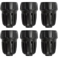Universal 3/4 Inch Female Pipe Thread to 1/2 Inch Drip Irrigation Tubing Adapter, 6 Pack 1/2 In. Barbed Drip Line x 3/4 In. Faucet PVC Adapter Connect 3/4" FHT Garden Faucet Hose Bibb