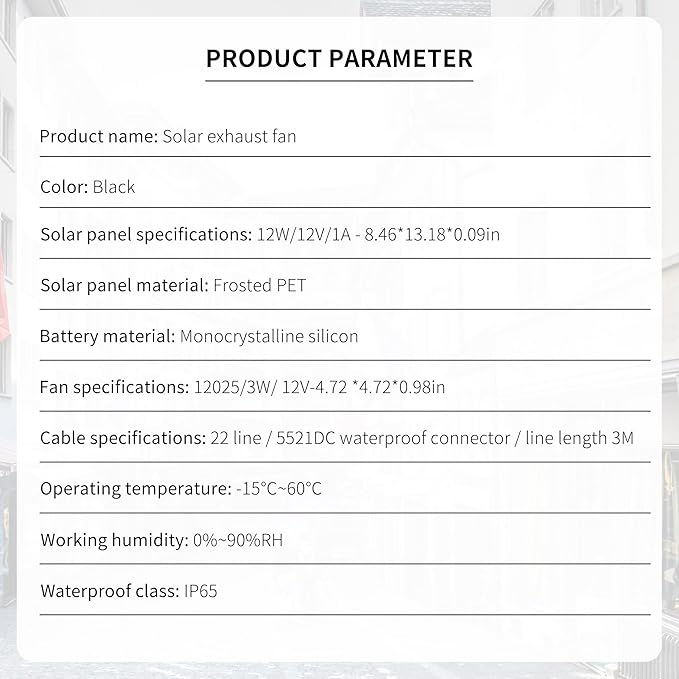 Solar Powered Fan, 15W Waterproof Solar Panel Exhaust Intake Monocrystalline Fan with 9.8Ft On/Off Cable for Outside/Inside Shed, Chicken Coop, Coop&Warehouse&Greenhouse, Doghouses Cooling Ventilation