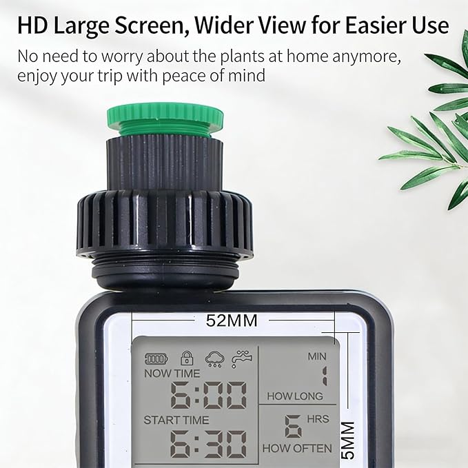 Outdoor Plant Watering Timer with Detection and LCD Display for Precise Irrigation Control