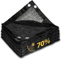 4' x 15' Sun Shade Cloth with Grommets, 70% UV Block Mesh Tarp for Outdoor Patio, Pergola, Greenhouse & Plants - Custom, Black GN7002