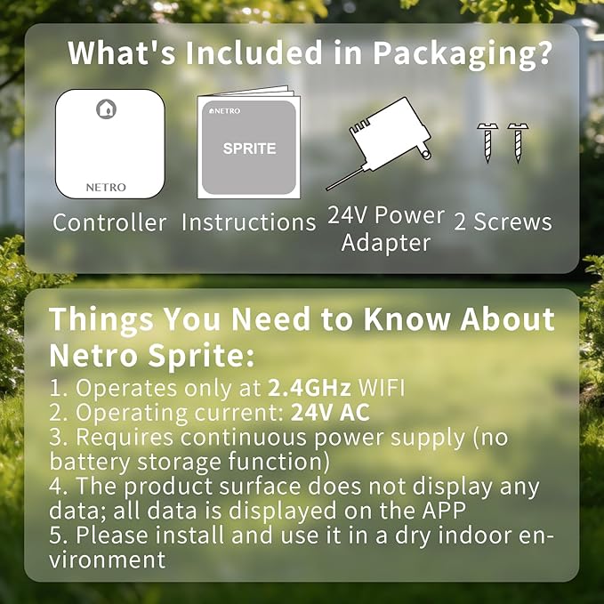 Netro Smart Sprinkler Controller 12 Zones Sprinkler Timer App-Based Irrigation Controller for Garden Lawn 2.4GHz WiFi Weather Service Plant Database APP Community Rain Skips Compatible with Alexa