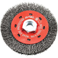Forney 72788 Wire Wheel Brush, Coarse Crimped with 5/8-Inch-11 Threaded Arbor, 4-Inch-by-.014-Inch