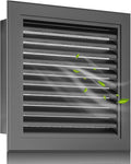 20"x20" Gable Vent with Screen – Stylish Aluminum Louvered Vents for Attic and Shed Ventilation – Ideal Exterior Wall Vent with 18"x18" Opening Gray