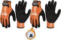AIGEVTURE Waterproof Winter Work Gloves Men,Cold Weather Insulated Work Gloves Thermal Liner Superior Grip Latex Coating Warm for Outdoor x-large