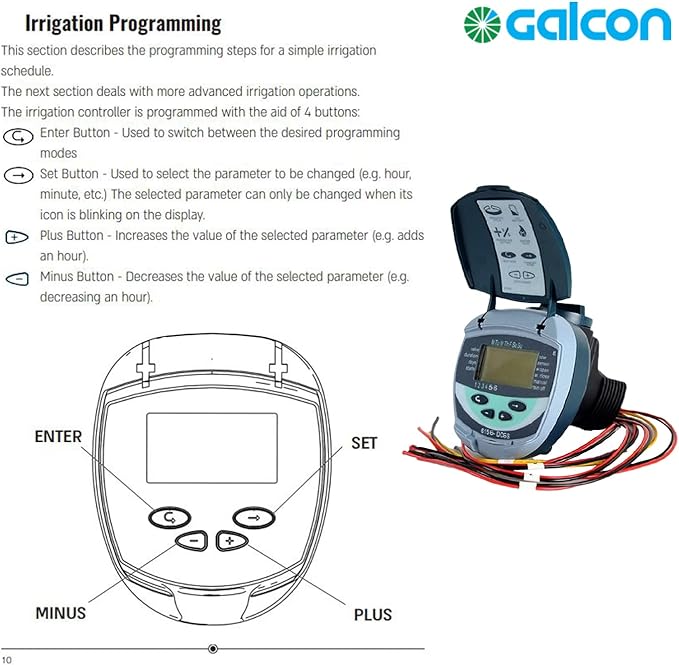 Galcon 61562 DC-6S, 6 Station Battery Operated Irrigation Timer for Sprinkler, Drip, & Propagation. Indoor & Outdoor. Daily or Cyclic Programs, Home, Garden, Nurseries, Greenhouses Misting GAJFSI002P0