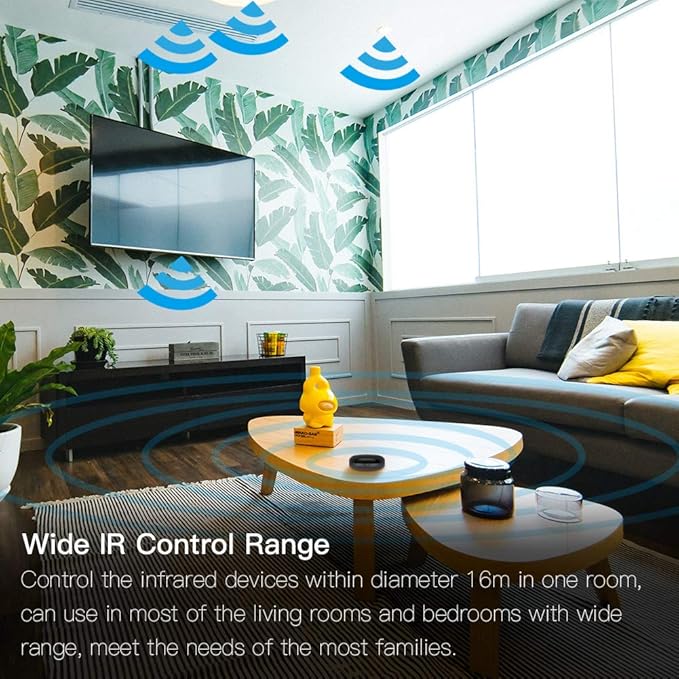 MOES WiFi Smart IR Remote Controller Smart Home Infrared Universal Remote Blaster,One for All Control AC TV DVD CD AUD SAT etc,Compatible with Alexa and Google Assistant,No Hub Required (Pack of 2)