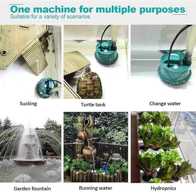 Upettools Submersible Water Pump, Ultra Silence Circulation Multifunctional Water Pump with Handle For Pond, Aquarium, Hydroponics, Fish Tank Fountain with 5.9ft (1.8M) Power Cord (40W)