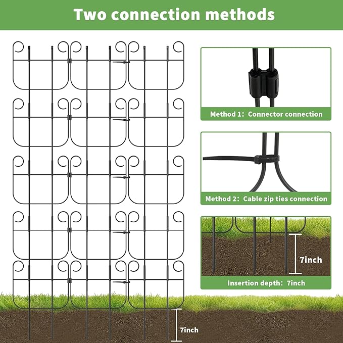 Garden Trellis for Climbing Plant, Adjustable Height Tower Potted Cages for Flowers Fruits Vegetable Vines Indoor & Outdoor, Rustproof Metal Pothos Plant Climbing Support