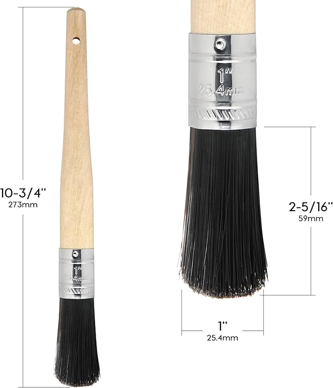 Powerbuilt Parts Cleaning Brush, Lasting Nylon Wire, 1-Inch Diameter, Hanging Loop Handle - 940444