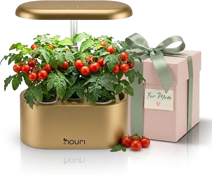Nouri Hydroponics Growing System, 5 pod APP Smart Indoor Herb Garden Kit with LED Grow Lights, Hydroponic Herb Garden Indoor for Plant Lovers, Gardeners, Kitchen, Lettuce Seeds Included