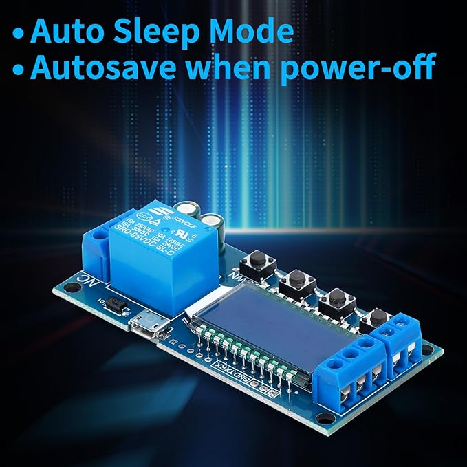DROK Timer Relay 2pcs, DC 6V-30V LCD Display Time Delay Relay Cycle Timer 0.01s-9999mins with Input 5V Micro USB Port