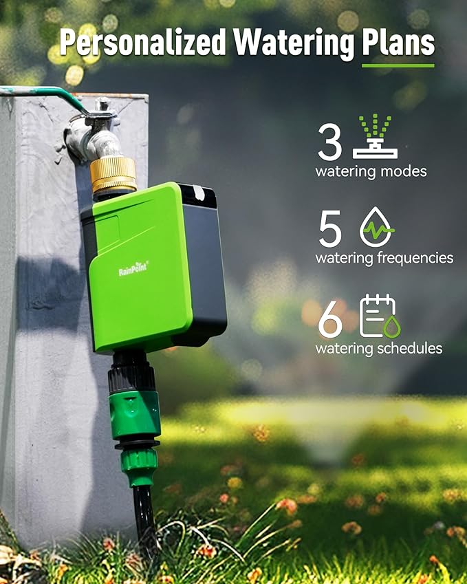 RAINPOINT WiFi Hose Timer WiFi Sprinkler Timer Smart Irrigation System for Garden Lawn Yard APP Remote Control