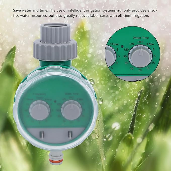 Electronic Garden Water Timer, Automatic Irrigation Controller, Smart Watering System with Adjustable Cycle and Duration, ABS Plastic for Outdoor Plants, Lawn, Flowers