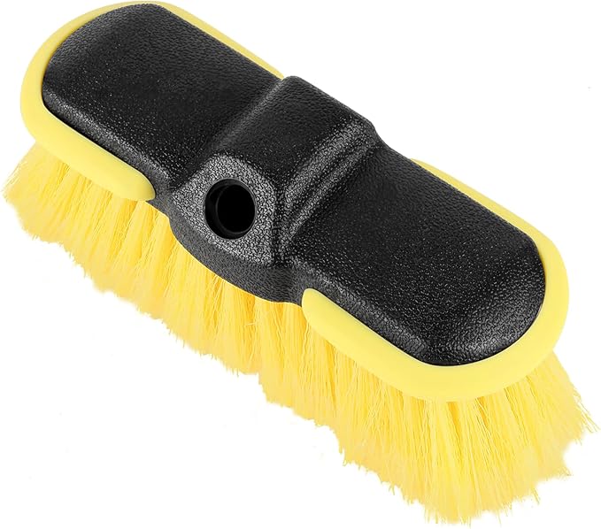 Car Wash Brush Head, 8'' Scrub Brush Attachment for Long Handle Extension Pole,Outdoor Broom and Scrubbing Brush for Cleaning Window, Wall, House Floor, Deck, Patio, Car