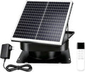 35W Solar Attic Fan with Thermostat, High-Efficiency Copper Motor Roof Vent, 24/7 Heavy-Duty Solar Powered Exhaust Fan for Home, Garage, Greenhouse & Shed, Cools up to 2800 sq.ft