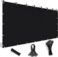 Shade&Beyond 90% Sun Shade Cloth with Grommets, 10' X 10' Pergola Shade Cover Canopy, Mesh Tarp Sun Screens for Patio, Outdoor, Garden, Backyard, Black, GN10