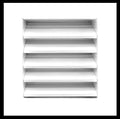 HVAC Premium 12"W x 12"H Aluminum Exterior Gable Louver Vent for Walls & Crawlspace - Weather-Resistant Air Grille with Screen Mesh - White [Outer Dimensions 13.75"W x 13.75"H]