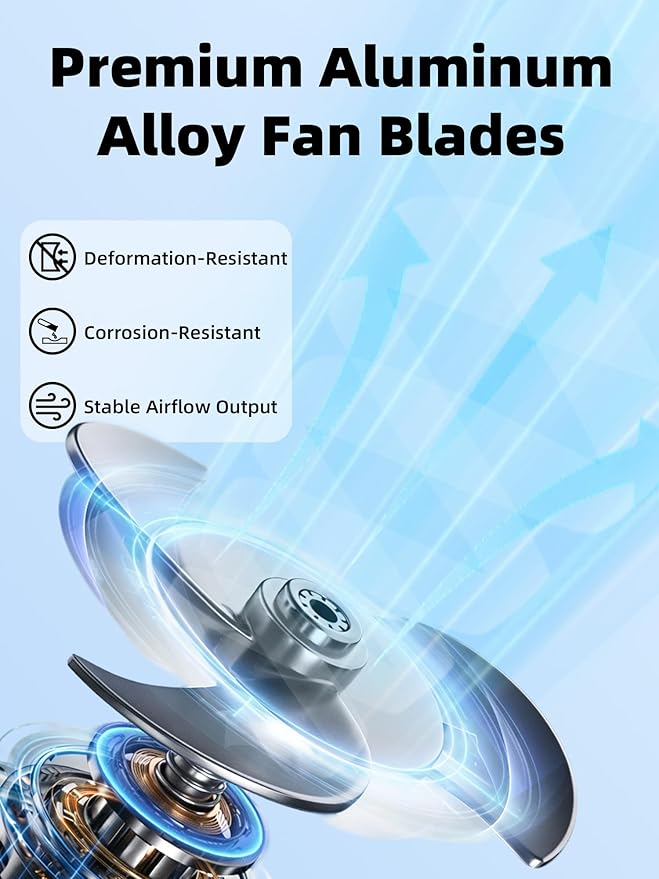 8 Inch Shutter Exhaust Fan, 760 CFM High-Speed Wall Mounted Exhaust Fan, 40dB Quiet Cooling Ventilation Attic Fan for Shed, Garage, Greenhouse, Basement, Chicken Coop, Generator Room, Black
