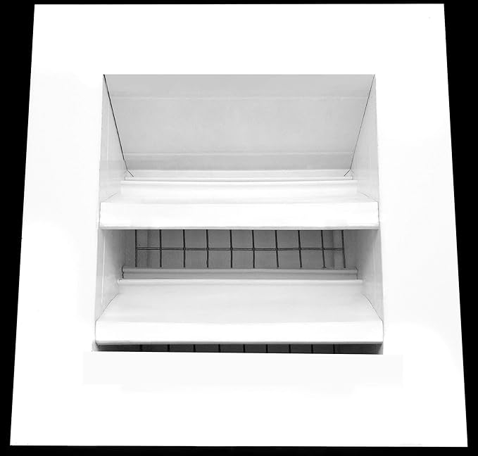 HVAC Premium 8"W x 8"H Aluminum Exterior Gable Louver Vent for Walls & Crawlspace - Weather-Resistant Air Grille with Screen Mesh - White [Outer Dimensions 9.75"W x 9.75"H]
