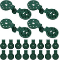 TIDTALEO 50pcs Green Shade Cloth Clips Garden Net Clamps for Greenhouse Film Fixing Sturdy Backyard Agricultural Net Accessories